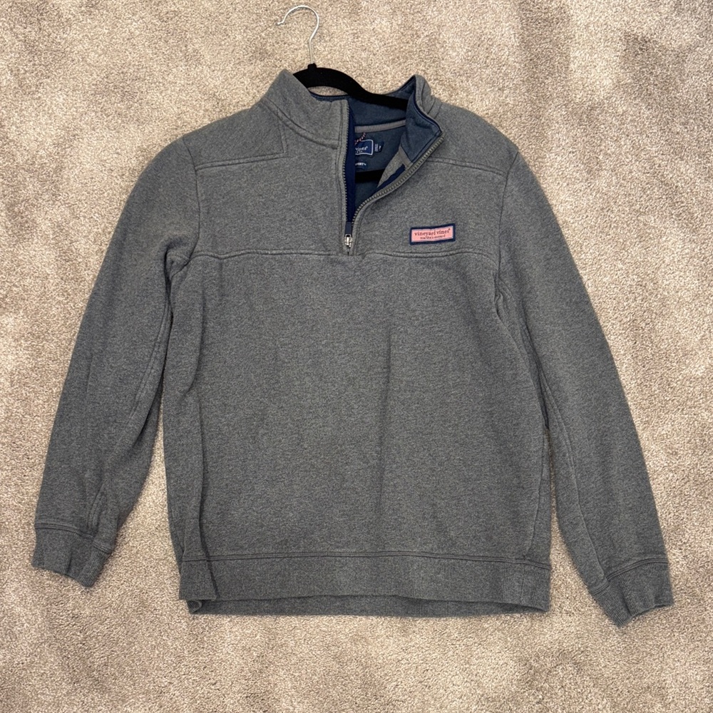 Vineyard Vines Men's Charcoal Zip-Up Sweater